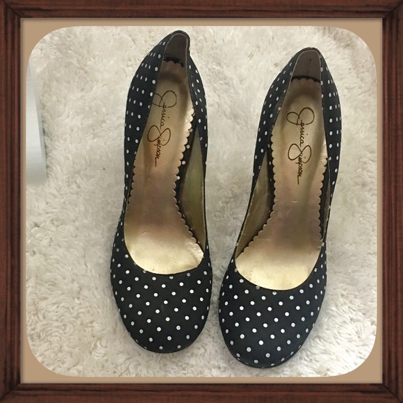 jessica simpson polka dot shoes